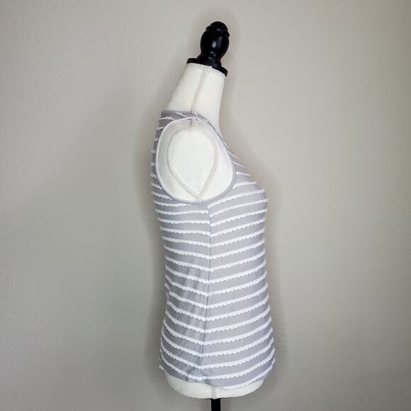 ModCloth Gray Striped Tank Top XXS - Picture 2 of 9